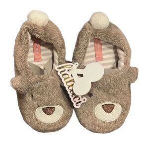 Halluci Cute Embroidery Bear Home Slippers